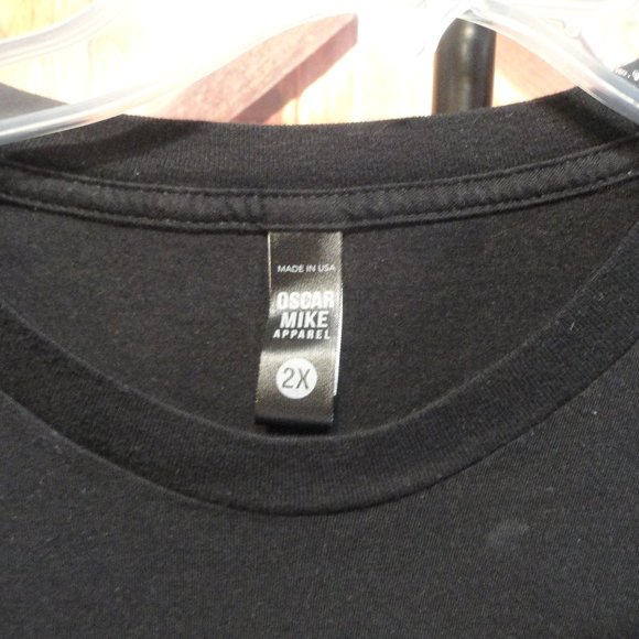 Oscar Mike Camo Ripped Flag Long sleeve patriotic Shirt~EUC~Gently worn~… - Picture 3 of 5